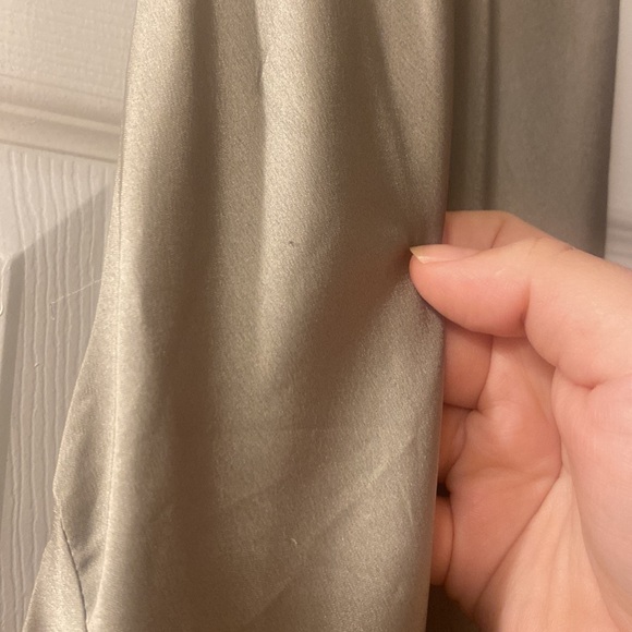 Jasmine Maxi Halter Dress in Green Moss Luxe Satin - Picture 7 of 11